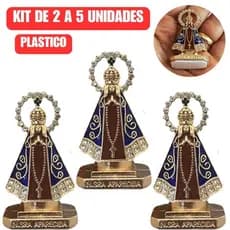 Kit 2 A 5 Santinha Nossa Senhora Aparecida Painel Para Carro Caminhao Mesa Dupla Face Plastico