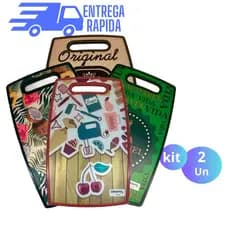 Kit 02 Tábua Para Corte 36cm De Carne Frutas Verduras De Plástico
