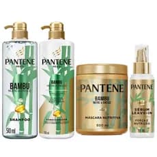 Kit Pantene Bambu Crescimento Shampoo 510ml + Condicionador 510ml + Mascara 600ml + Serum 95ml