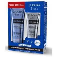 Kit Eudora Siàge Hair-Plastia Shampoo 250ml + Condicionador 125ml Reconstrução Capilar