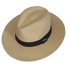 Chapéu Estilo Panamá Palha Shantung Faixa Preta Alta Qualidade Chapelaria Vintage masculino feminina unissex