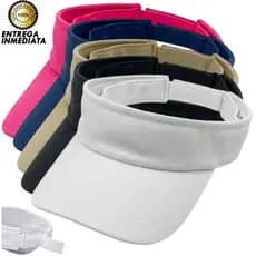 Kit 2 Viseiras Esportivas Unissex Ajustáveis – Proteção Solar, Leves e Respiráveis – Ideal para Corrida, Praia, Academia