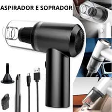 Aspirador e Soprador De Pó 3 Em 1 Usb Portátil e Recarregável Casa Carro Escritório