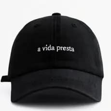 Boné Minimalista A Vida Presta Ajustável Masculino e Feminino Preto Branco Bege Marrom