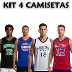 Kit com 4 Camisetas Masculina Regata Esportiva para Academia Treino Corrida Uso Casual Tecido leve e Confortável