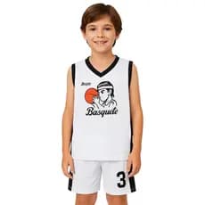 Conjunto Esportivo Infantil para Menino – Camiseta + Short Estilo Basquete, Confortável e Leve