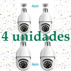 Conjunto De Câmera CCTV De Lâmpada KIT , De Segurança Inteligente WiFi 1080P Sem Fio Com Acesso Remoto Móvel