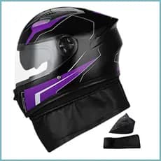 Capacetes De Motocicleta , Ciclismo De Inverno Proteção Para Com Viseira Solar E Lenço De Pescoço Homens deasobr