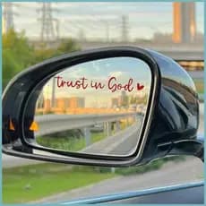 Acessórios De Vidro Retrovisor Para Mulheres , 2 Peças , Confiança Em Deus , Veículos , Decalques De Janela , Adesivos D