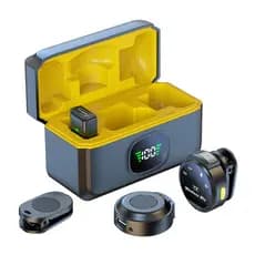 Microfone Sem Fio Lavalier Cancelamento Magnético De Ruído De Lapela Para iPhone/Android TYPE-C