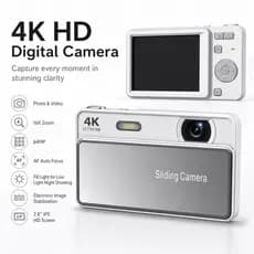 Câmera Digital 4K Ultra HD 64MP 2.8 " Tela IPS Zoom 16X AF Autofoco Com Luz De Preenchimento Mini De Carregamento Tipo C