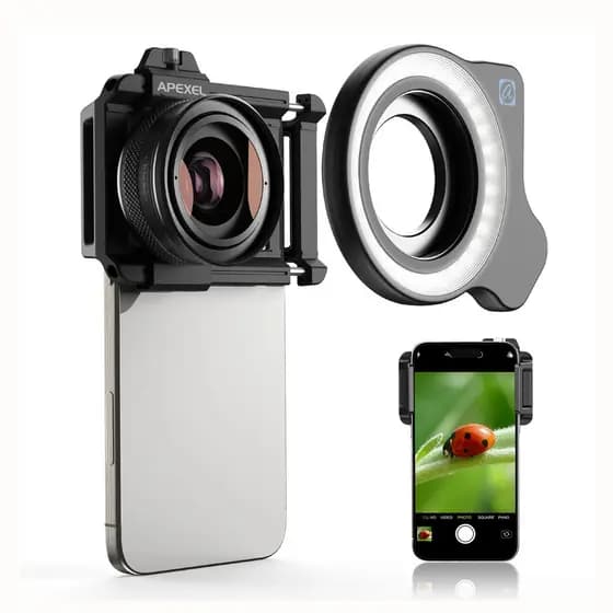 Kit De Lente Macro Zoom Para Smartphone 10-20X De Micro Telefone Com Clipe Universal Fotografia De Lupa HD iPhone Androi