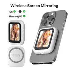 Mini Tela Magnética Vlog Selfie Monitor Sem Fio Telefone Câmera Traseira Espelhamento De Para iPhone/Android Ao Vivo
