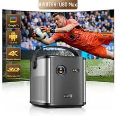 BYINTEK U80 Max Book 2 Projetor 4K Google TV 11.0 Widevine L1 3D WiFi Mini Portátil 1080P Home Theater