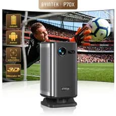 BYINTEK P70X Book 1 Mini Projetor Portátil Com Bateria Embutida 4K Suporte 3D Wifi Para Filme Ao Ar Livre