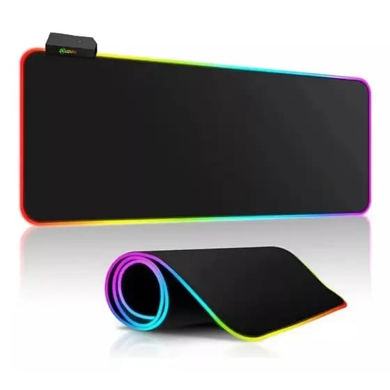 Mouse Pad Gamer Borda Led Rgb 13 Cores mpermeável 80x30x4cm