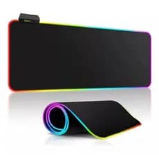 Mouse Pad Gamer Borda Led Rgb 13 Cores mpermeável 80x30x4cm