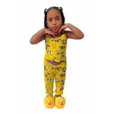 CONJUNTO PIJAMA INFANTIL LONGO BLOGUEIRA BOB AMARELO