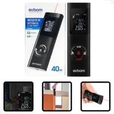 Trena Medidor  Digital 40m com Nível Eletrônico, Visor LED, Funções de Distância, Área, Volume, Pitágoras, USB-C,