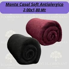 Manta Casal Soft Antialérgica 2,00x1,80 Lisa Várias Cores