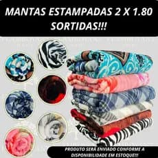 Cobertor Manta Microfibra Macia Estampas 2,00X1,80