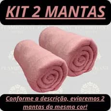 Cobertor Manta Casal Kit 2 Peças Mesma Cor