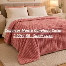 Cobertor Manta Canelada Casal 2,00x1,80 - Super Luxo