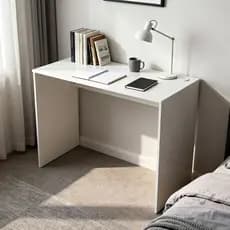 Escrivaninha Aparador Mesa 90cm Sem Gaveta Branco MDF Sala Quarto Escritório Computador Auxiliar