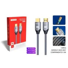 Cabo HDMI 2.1 Resolução 4k 8k Suporte eARC 120hz