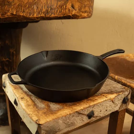 Frigideira Ferro Original 30cm Assadeira Panela P/ Grelhar Fritar Prática Rústica Servir