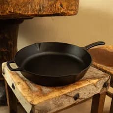 Frigideira Ferro Original 30cm Assadeira Panela P/ Grelhar Fritar Prática Rústica Servir