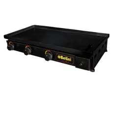 Chapa 70Cm 5mm Black Aço Carbono À Gás Porções Hamburguer Profissional