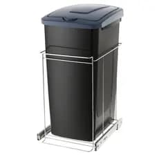 Lixeira Deslizante 30 Litros Com Suporte Aramado E Tampa Cinza Instalação Em Móveis Cozinha Compacta Higiene E Design Fu
