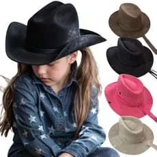 Chápeu Estilo Cowboy Cauboi Rodeio Confortável Moderna Country Americano Modelo Clássico Infantil(touca--002)