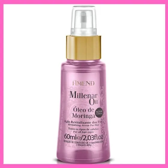 Óleo De Moringa Amend Millenar Oil Segredo Do Mundo 60ML Acao Revitalizante Dos Fios