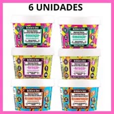 Kit 6 Máscaras Capilares Bemdita Ghee 100g da Lola Cosmetics - 2 Cronolola Capilares 3x100g