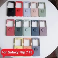 Capinha Capa Para Z Flip 7FE 7 FE Anel Aveludada Veludo Silicone Case Protetora Suporte