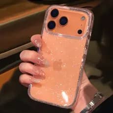 Capinha Capa Para IPhone 17 Pro 17 Pro Max Brilho Siicone Transparente Brilhosa Glitter pr