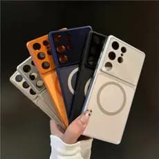 Capinha Capa Para S23 Ultra S24 Ultra S25 Ultra S26 Ultra Magnética Magsafe Anel Laranja Case Prote
