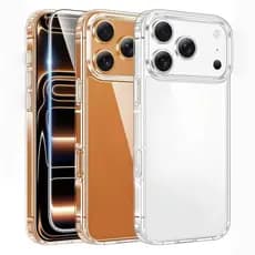 Capinha Capa Para IPhone 17 17 Air 17 Pro 17 Pro Max Transparente Case Com Pelicula Tela Protetora