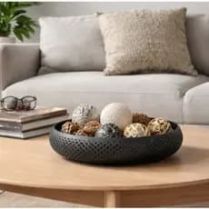 Bowl Decorativo Moderno Vazado I Centro de Mesa Elegante para Sala, Rack e Escritório