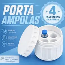 Porta Frascos Ampolas 3ml Reforçado Organizador Rémedios Tirze Premium Compacto Transporte Seguro
