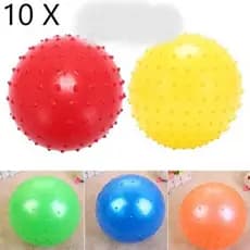 Kit 10 /20 Bola De Plástico De Massagem Inflável Brinquedo Infantil Vinil Pilates Fisioterapia  c/s bomba de ar