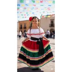 Fantasia Mexicana Vibrante Infantil Vestido Camponesa  Festa Temática