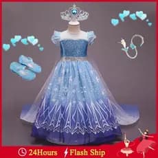 Vestido Luxo Fantasia Princesa  Luxo Rainha do Gelo
