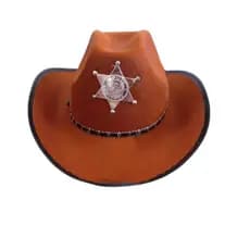 Chapéu de Xerife Infantil Cowboy Festa Fantasia Rodeio Country