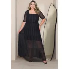 NOVIDADE VESTIDO PLUS SIZE DE LUREX IDEAL PRA CASAMENTOS Y FORMATURAS