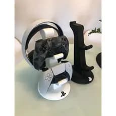 Suporte Gamer Controle + Headset 3D | Organizador para PS4 PS5 Xbox
