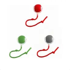 Bolinha Interativa Pet LED Recarregável Com Corda Brinquedo Inteligente Gato Cachorro 3 Modos
