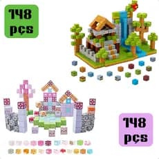 148 Peças de Blocos de Construção Magnético Criança Brinquedo Educativo De Imã Princesa ou Floresta